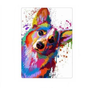 Colorful Corgi Painting Magnet